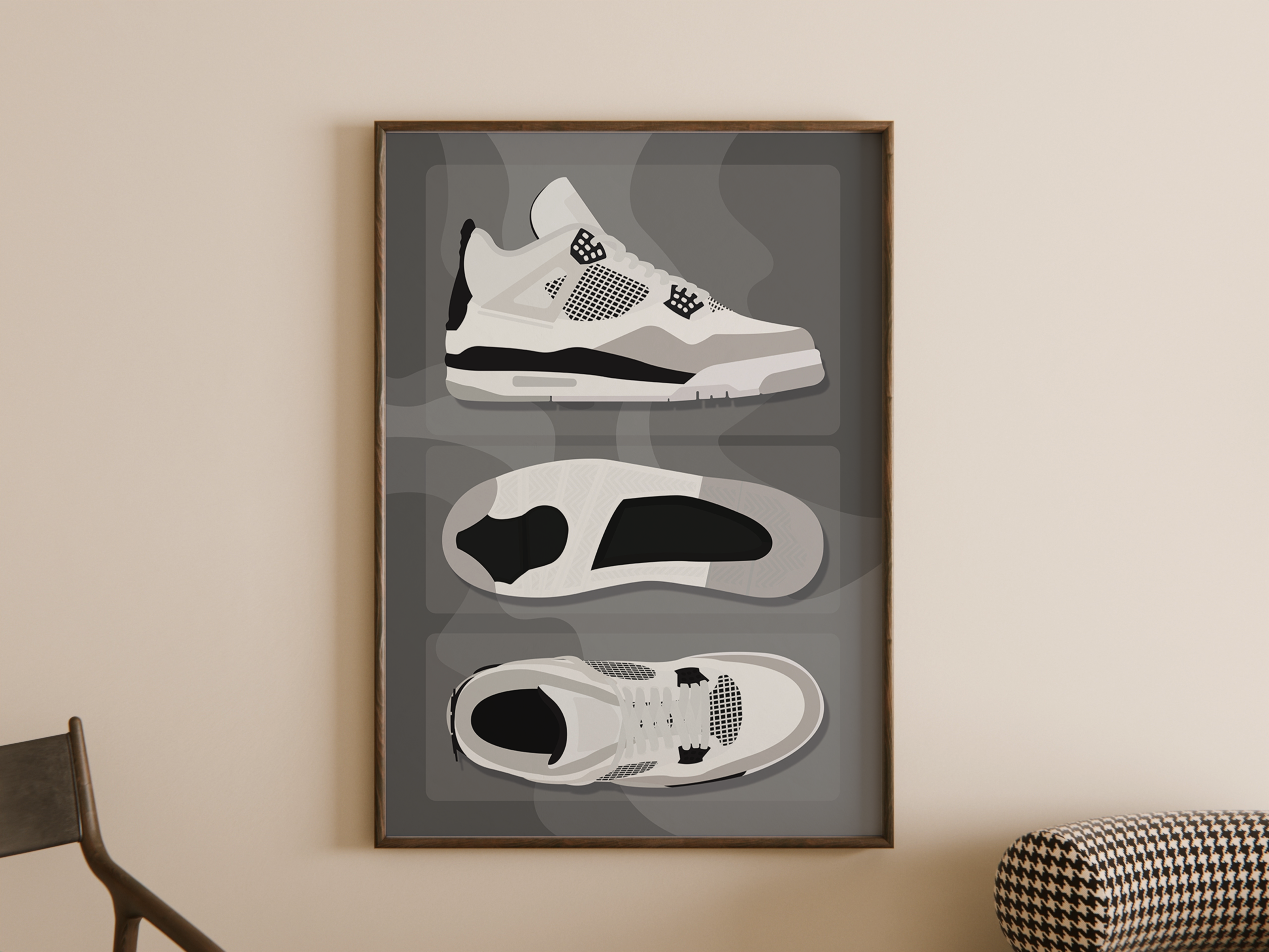 nike-jordan-4-military-black-sneaker-poster