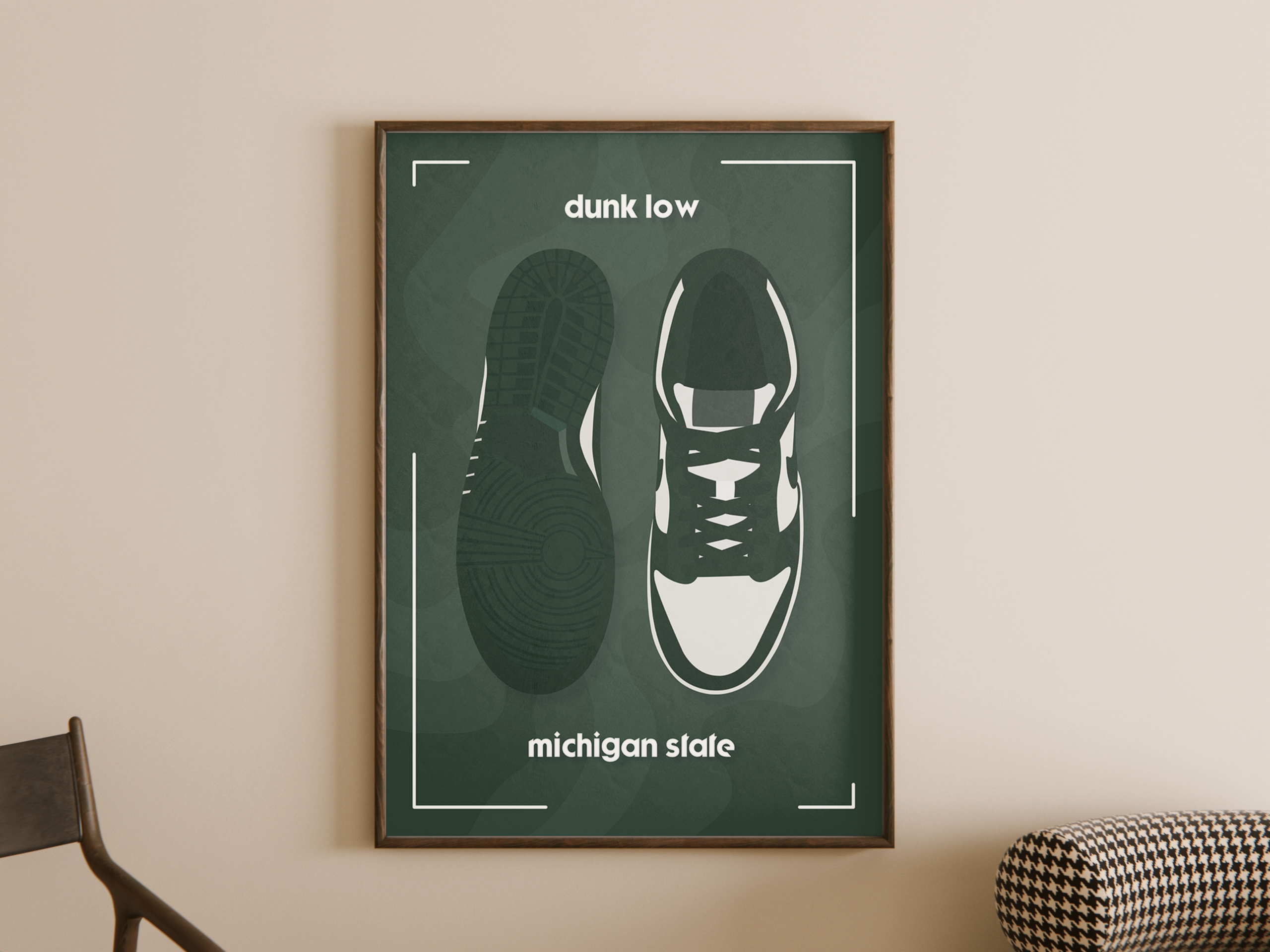 nike-dunk-low-michigan-state-sneaker-poster