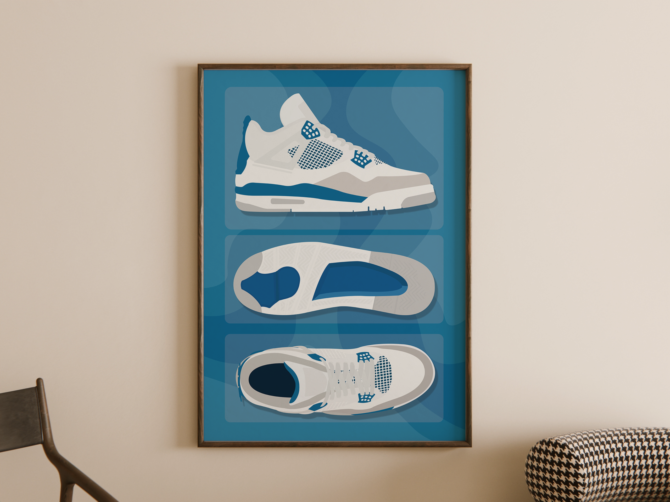 nike-jordan-4-military-blue-sneaker-poster