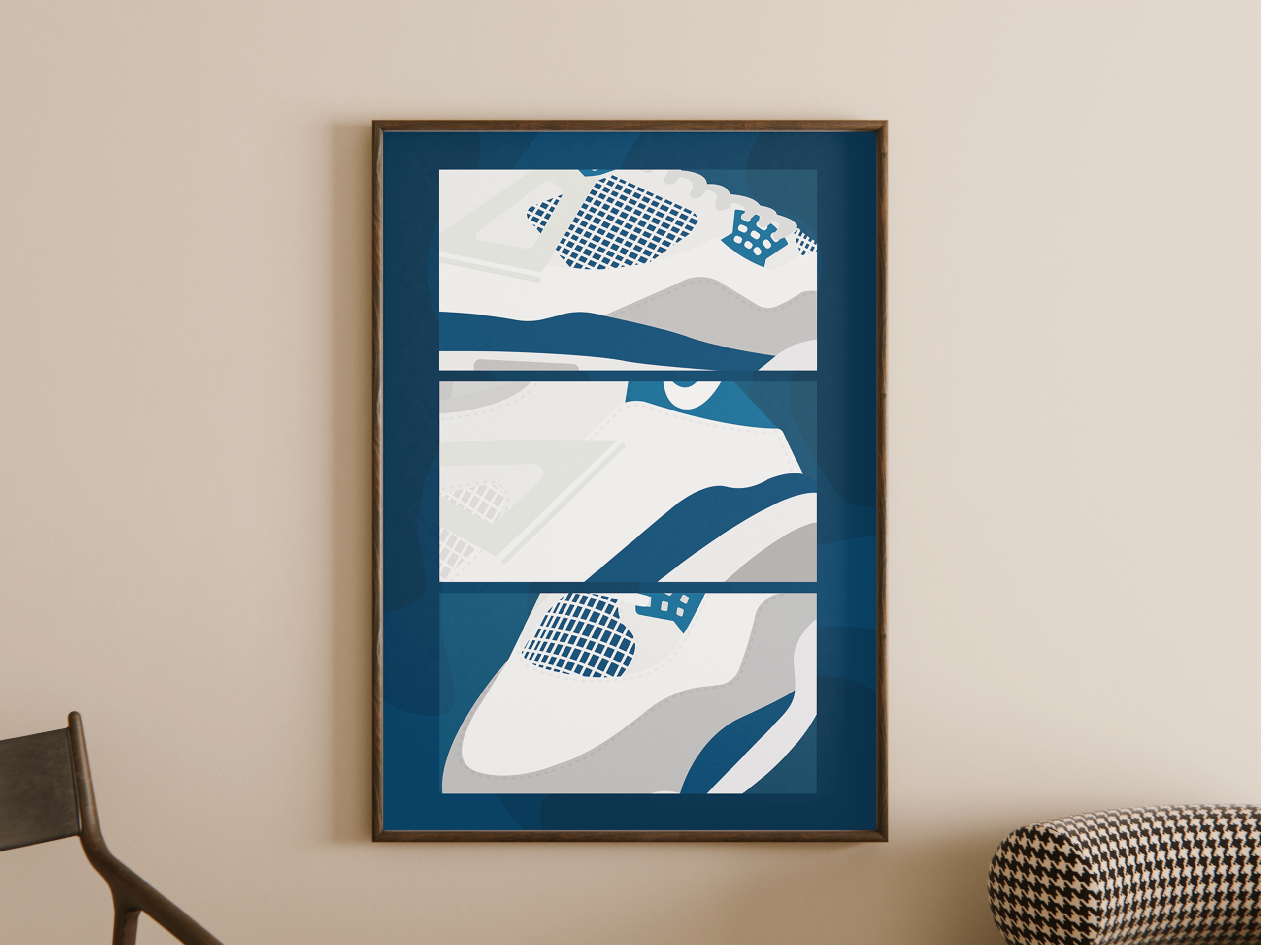 nike-jordan-4-military-blue-sneaker-poster-1