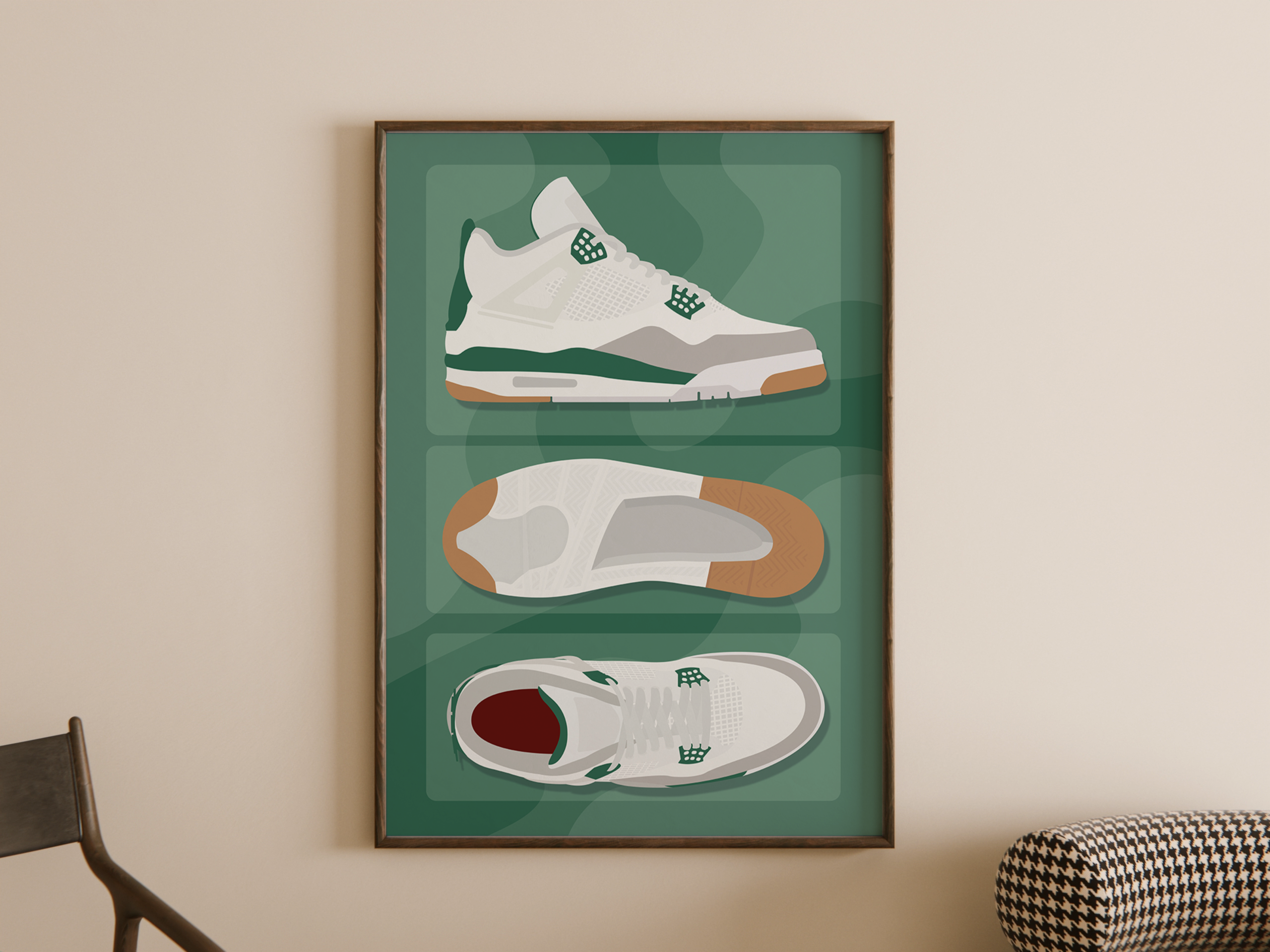 nike-jordan-4-pine-green-sneaker-poster-1