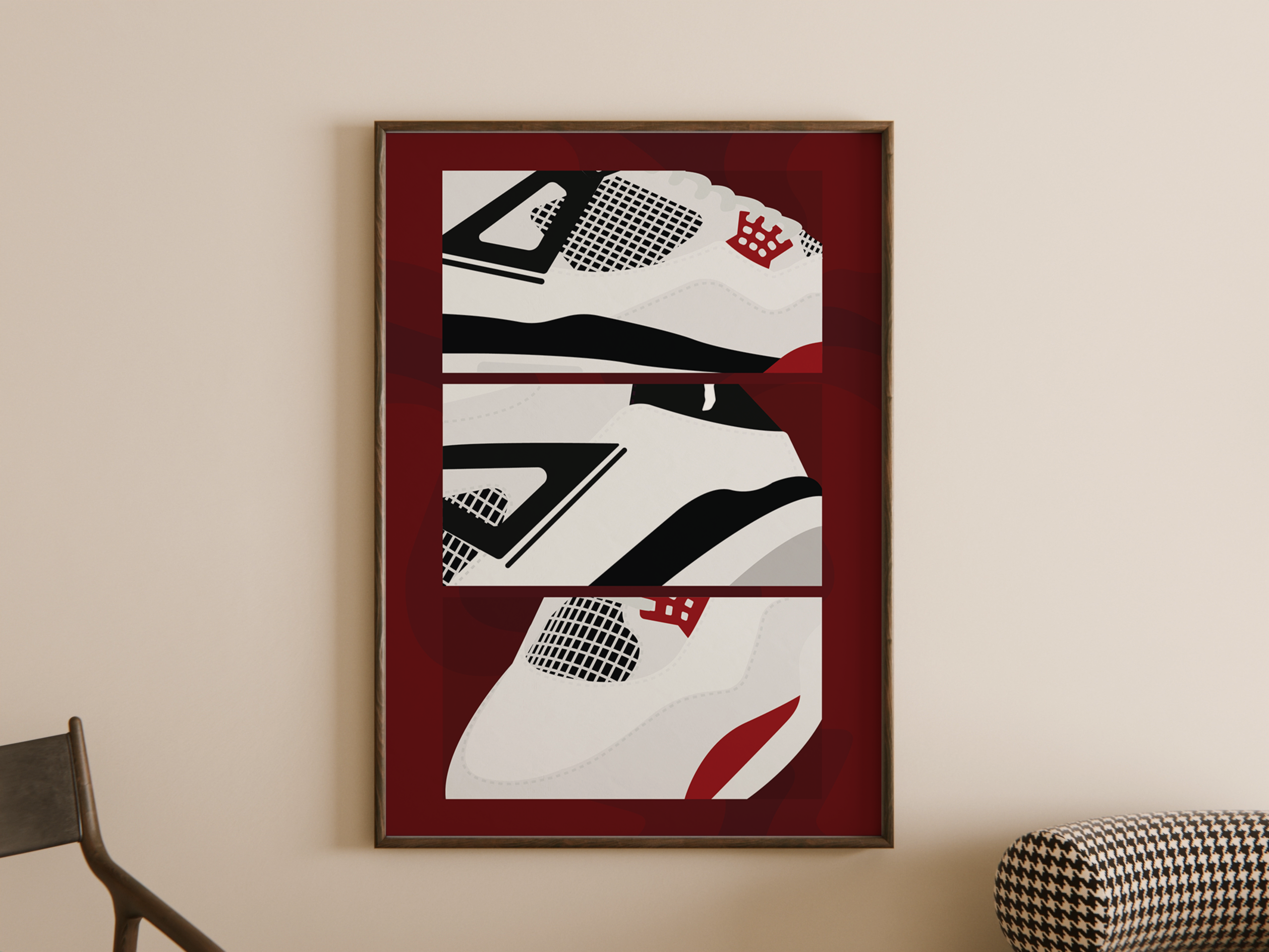 nike-jordan-4-fire-red-sneaker-poster-1