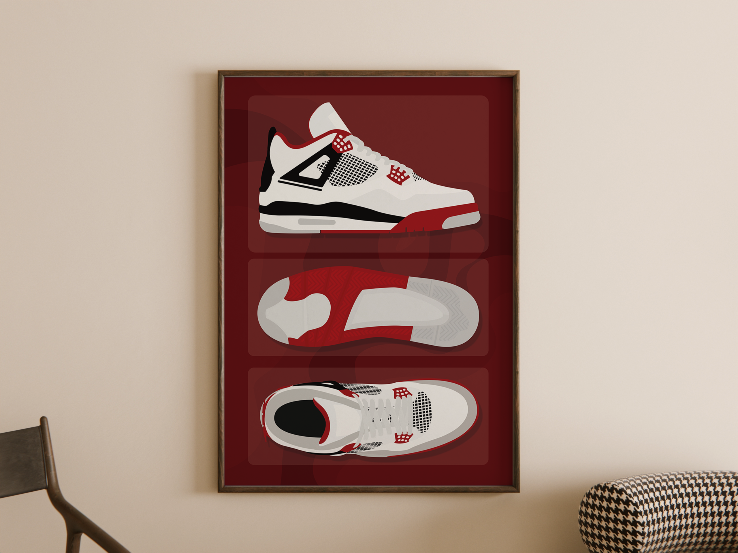 nike-jordan-4-fire-red-sneaker-poster