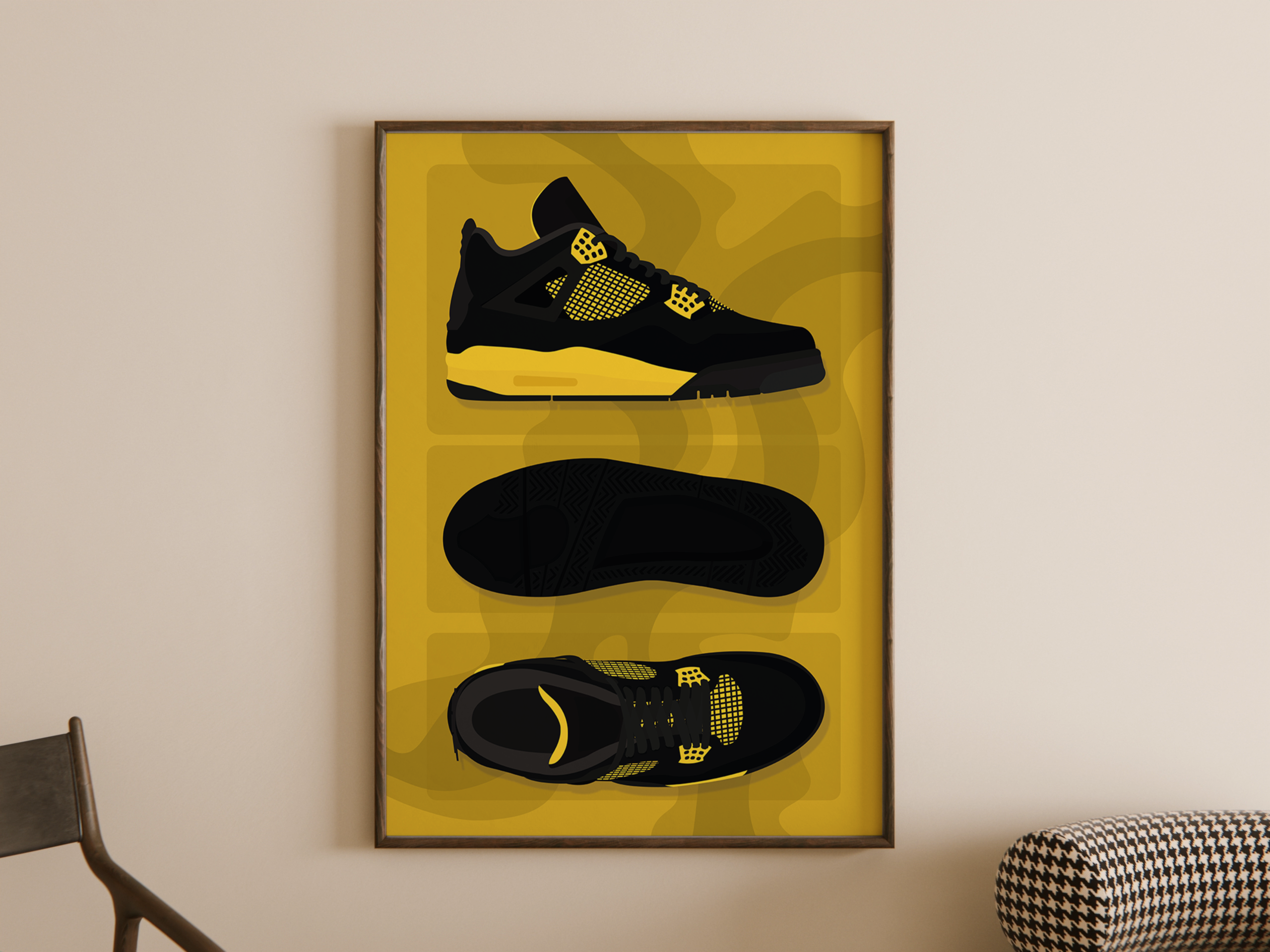 nike-jordan-4-yellow-thunder-sneaker-poster-1